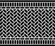 Декоративный термопластик: рисунок – Пересечение Елочка c поворотом - Herringbone Rotated